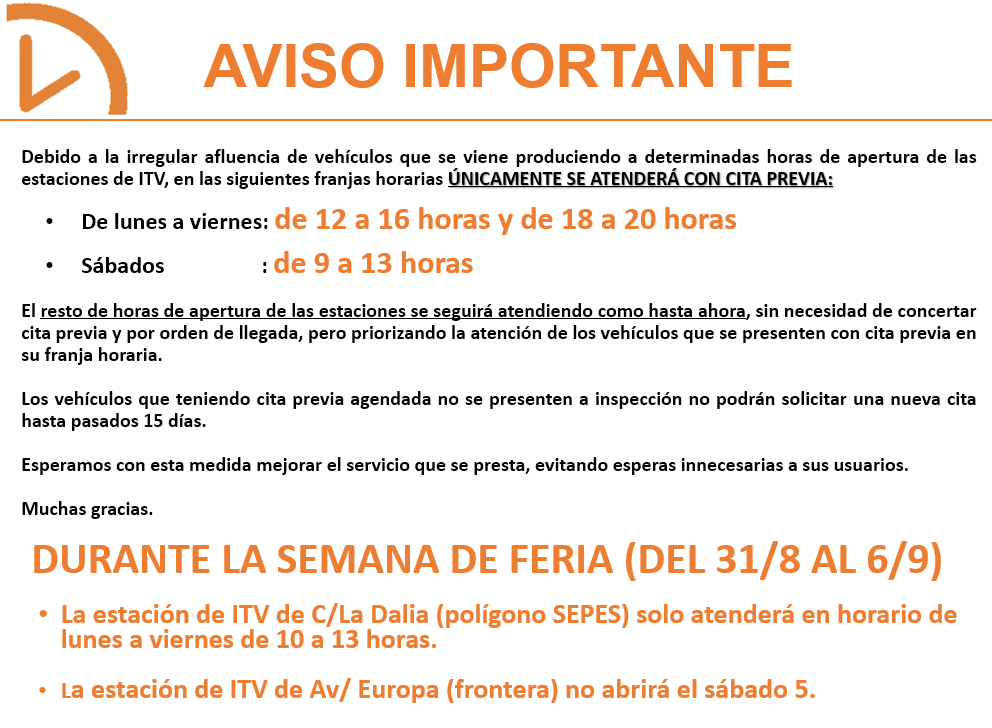 Aviso importante